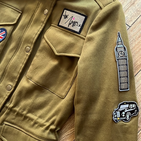 🔥twiggy LONDON- Military Style Patch Jacket- ADORABLE 🔥 - Picture 9 of 15